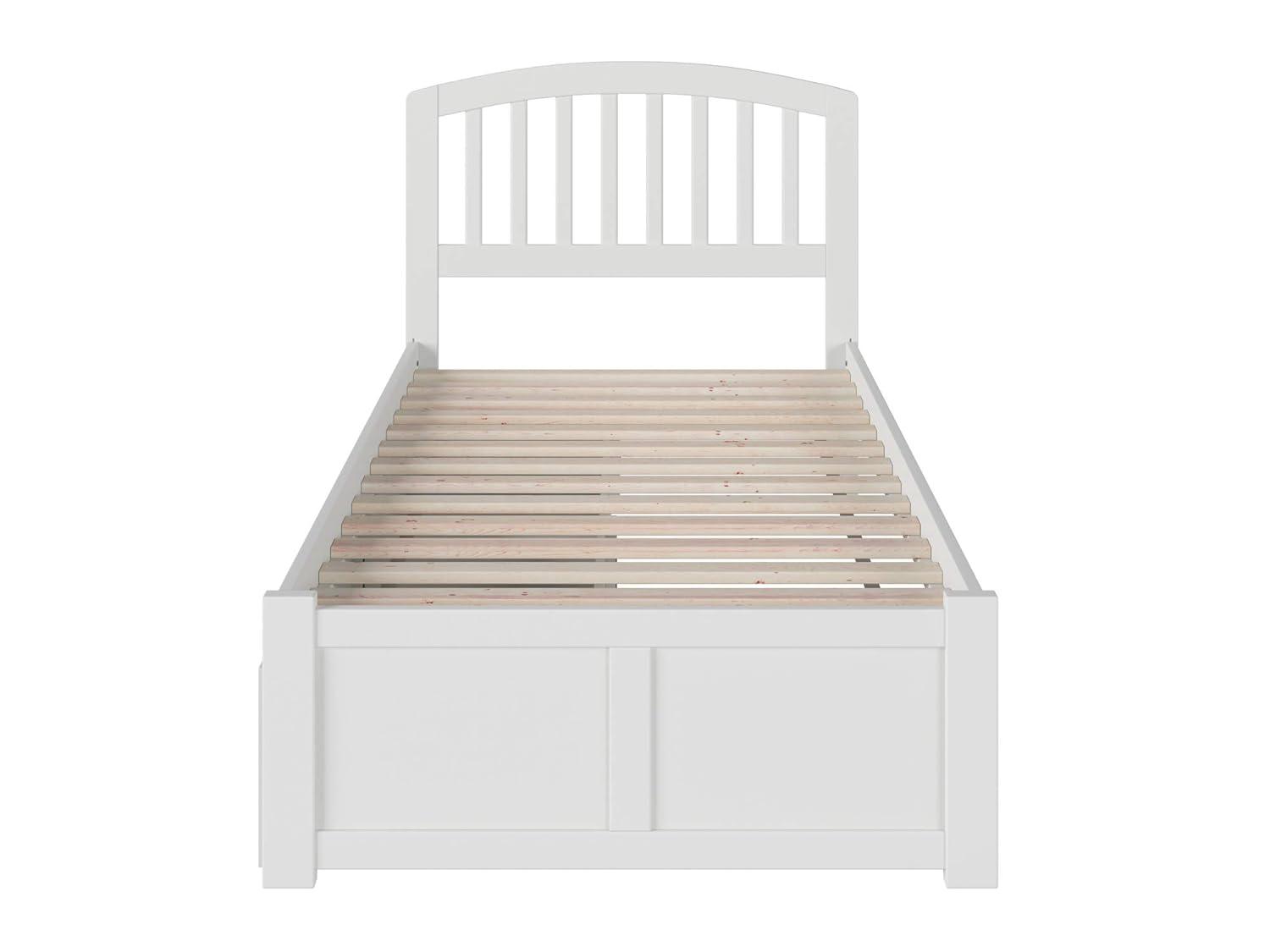 Richmond Platform Bed with Flat Panel Foot Board and 2 Urban Bed Drawers in, Multiple Colors and Sizes