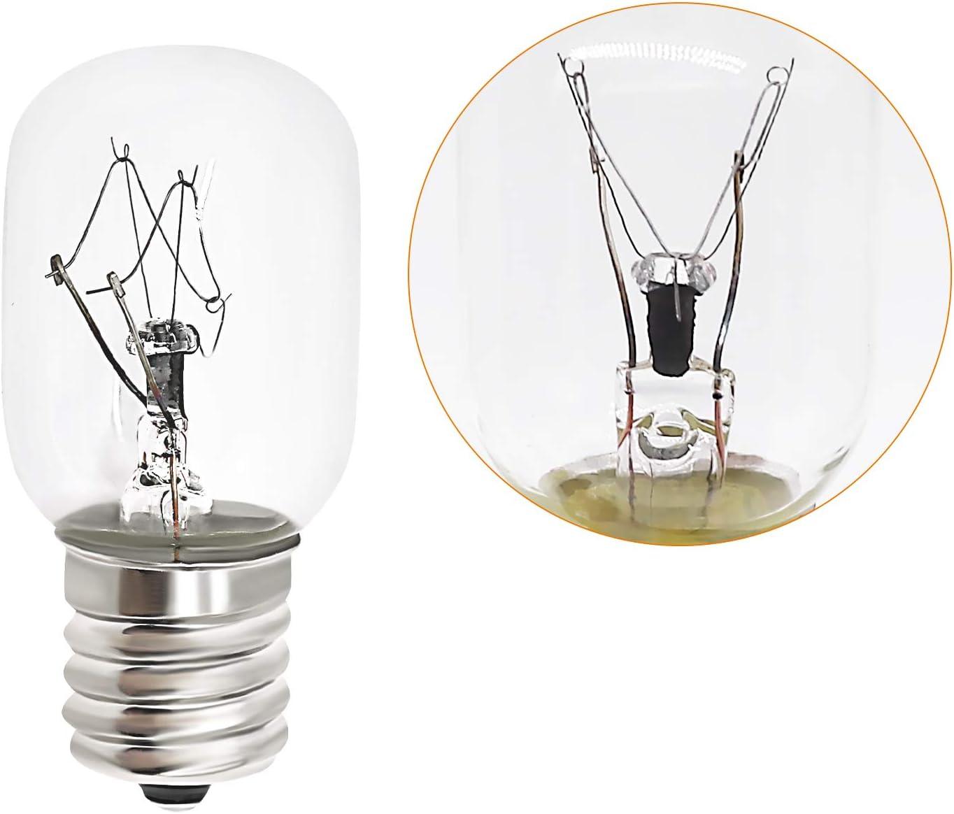 AMI PARTS 8206232A Bulb 40w 125v Microwave Oven Light Replacement Part for Whirlpool Kenmore Maytag Microwave (2pc)