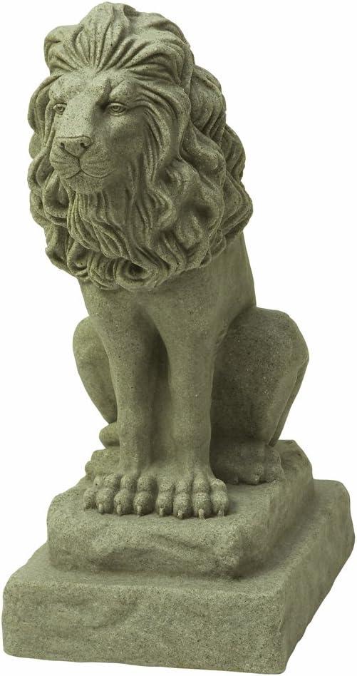 28.13" Resin Lion Statuary - Sand - Emsco