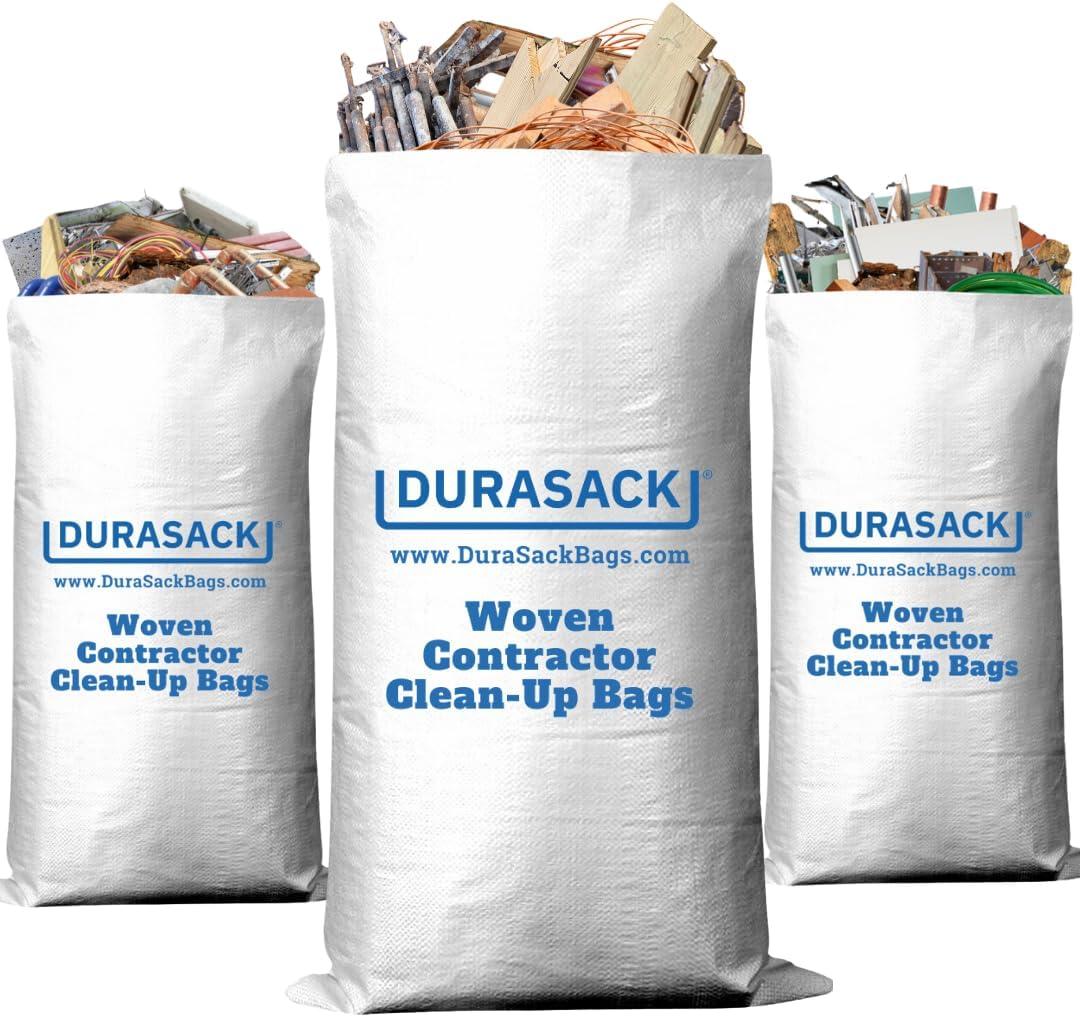 DURASACK® Woven Contractor Clean-Up Bags, Heavy Duty, 30" x 45", 40 Gallon, 20 Count