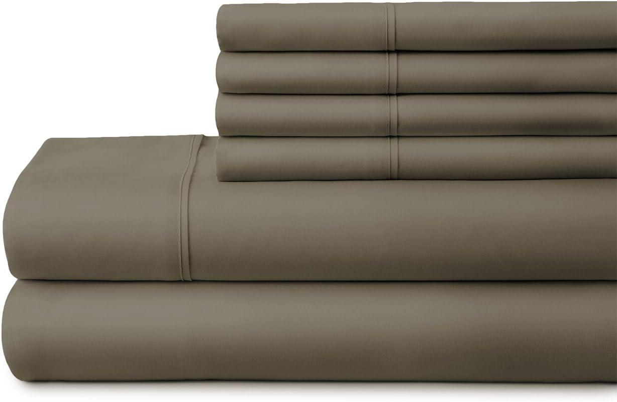 Taupe Queen Ultra Soft Microfiber 6-Piece Sheet Set