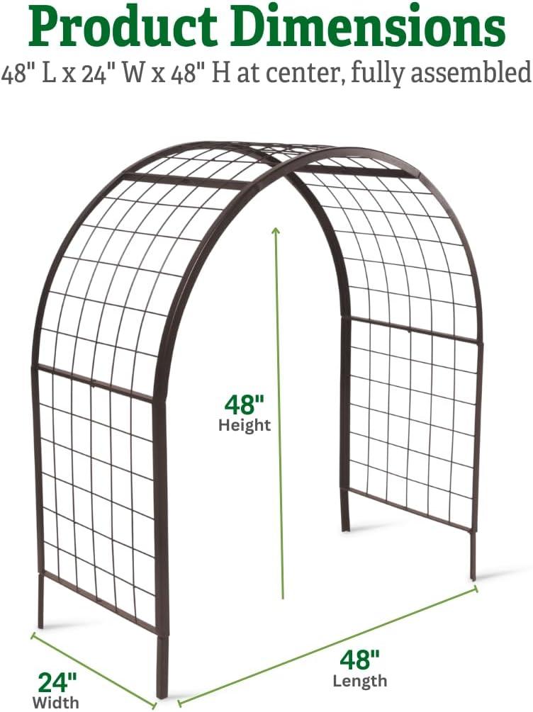 Gardener's Supply Company 2’ x 8’ Arch Trellis for Planter Boxes
