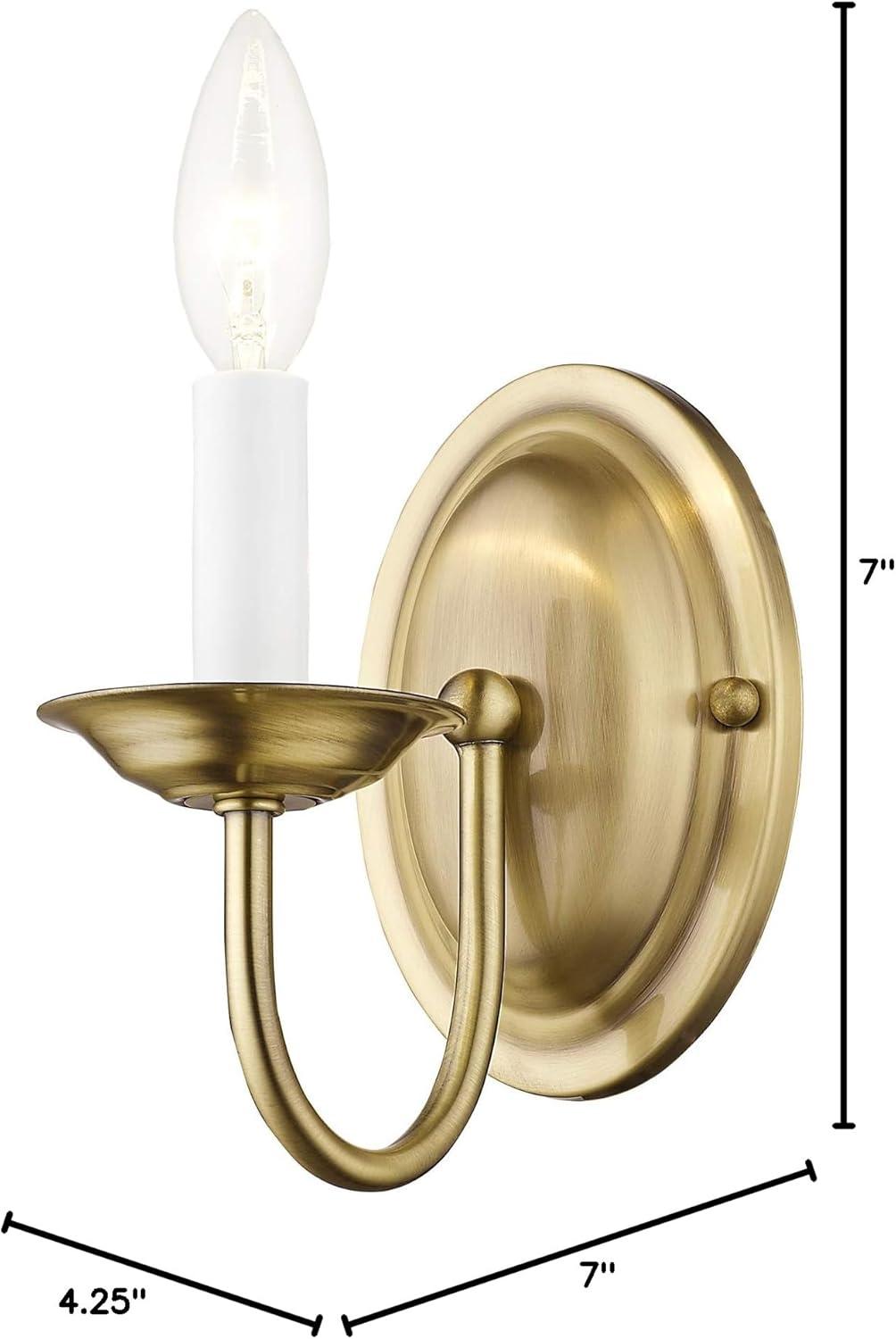 Livex Lighting Home Basics 1 - Light Wall Light in  Antique Brass