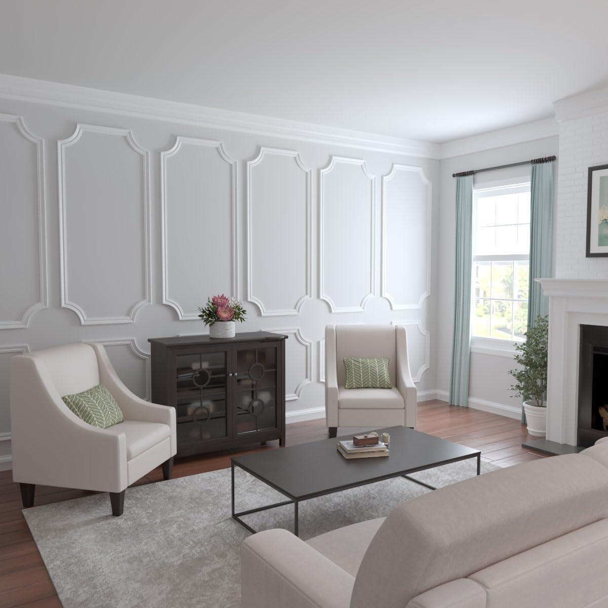 White Primed Polyurethane Oxford Corner Panel Moulding