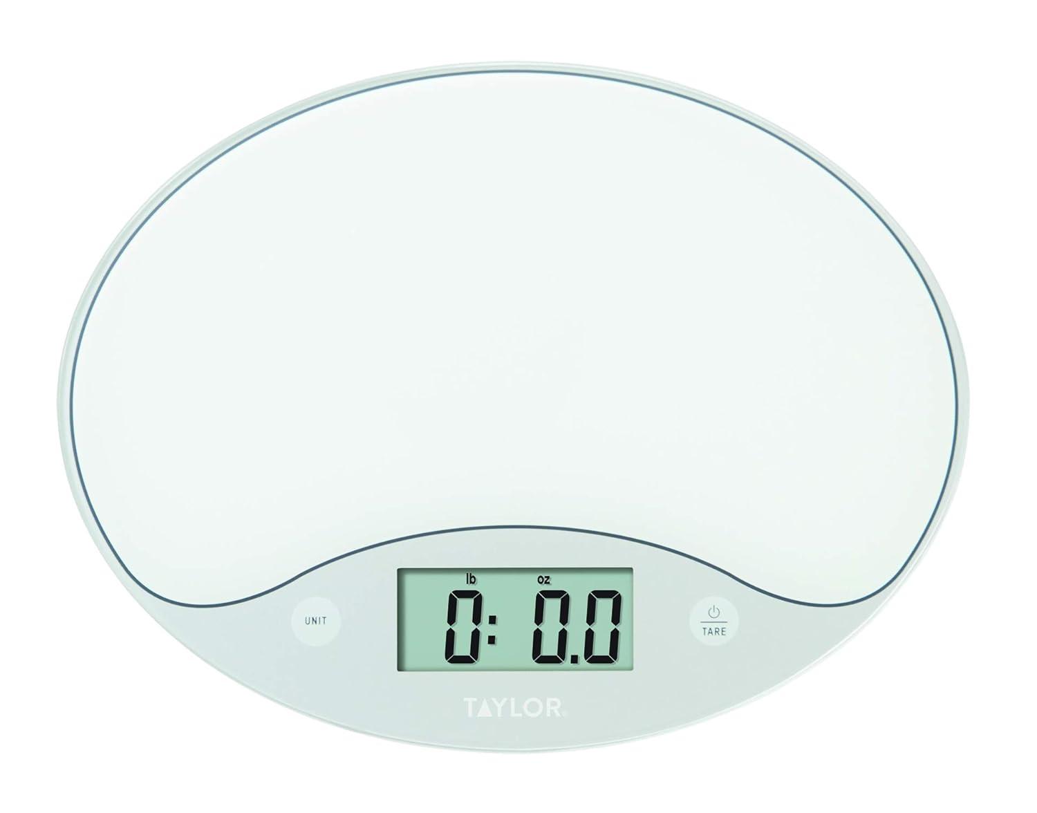 Taylor 6309561 11 lbs Digital Kitchen Scale, White