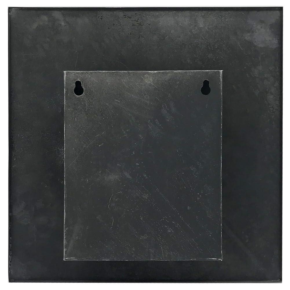 Modern Home Living Wall Galvanized Steel/Zinc Succulent Planter (Black Zinc, 4 Pocket)