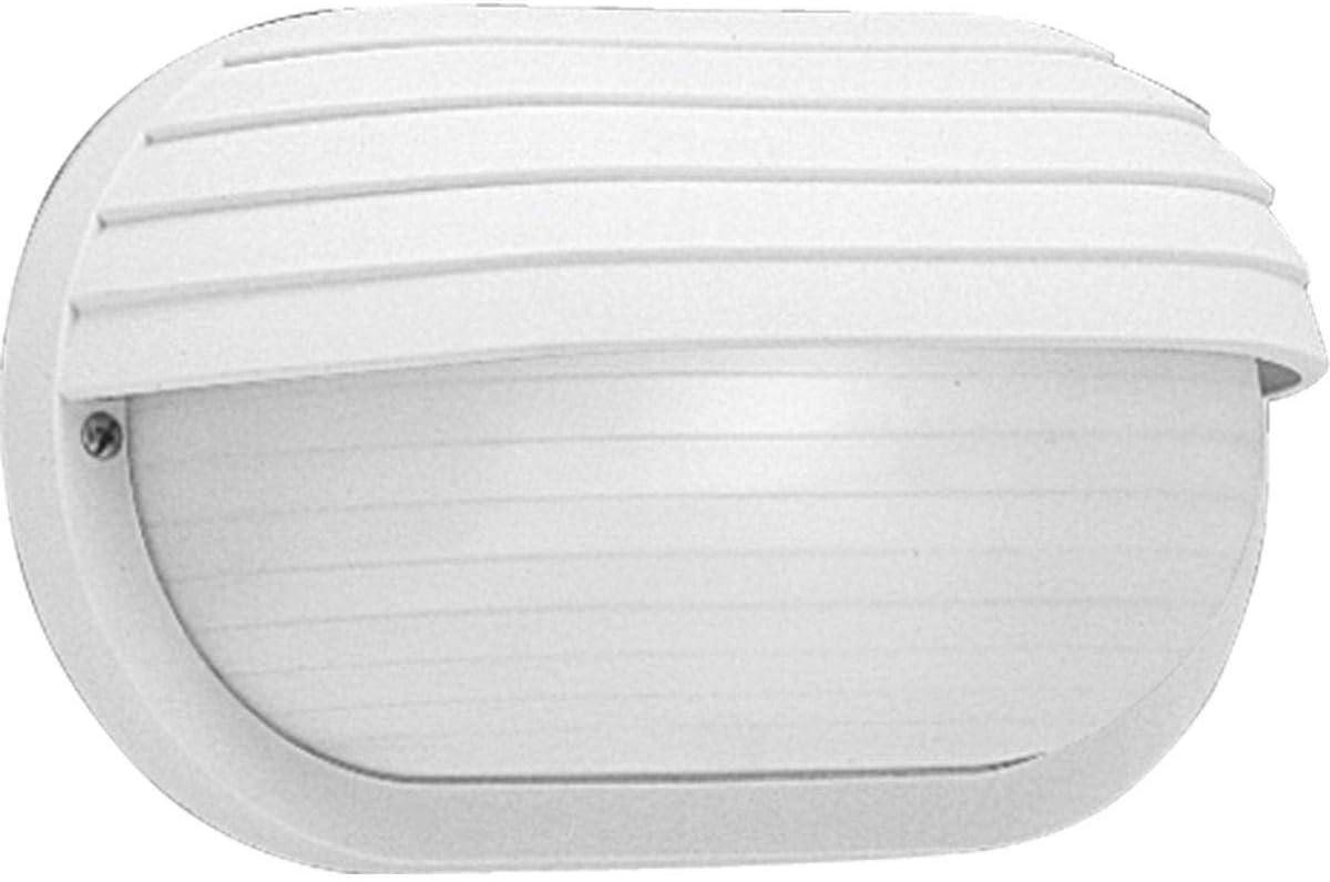 Progress Lighting, Bulkhead Collection, 1-Light Wall/Ceiling Mount, White, Polycarbonate Shade