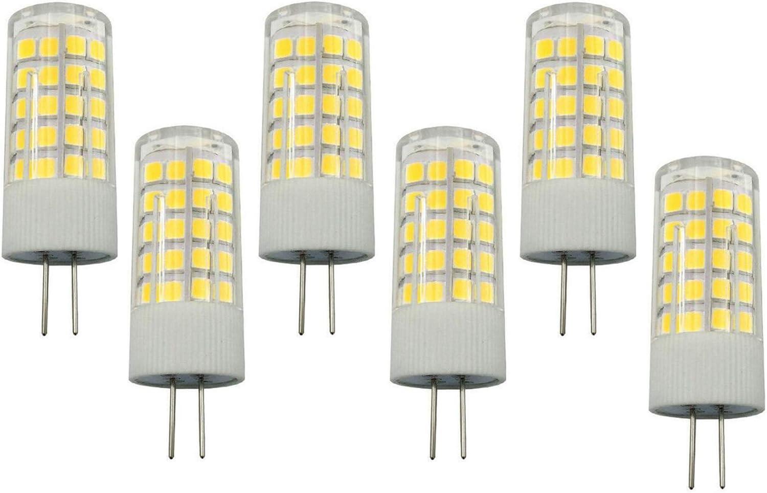 Warm White Dimmable G4 Bi-Pin LED Bulbs 6-Pack