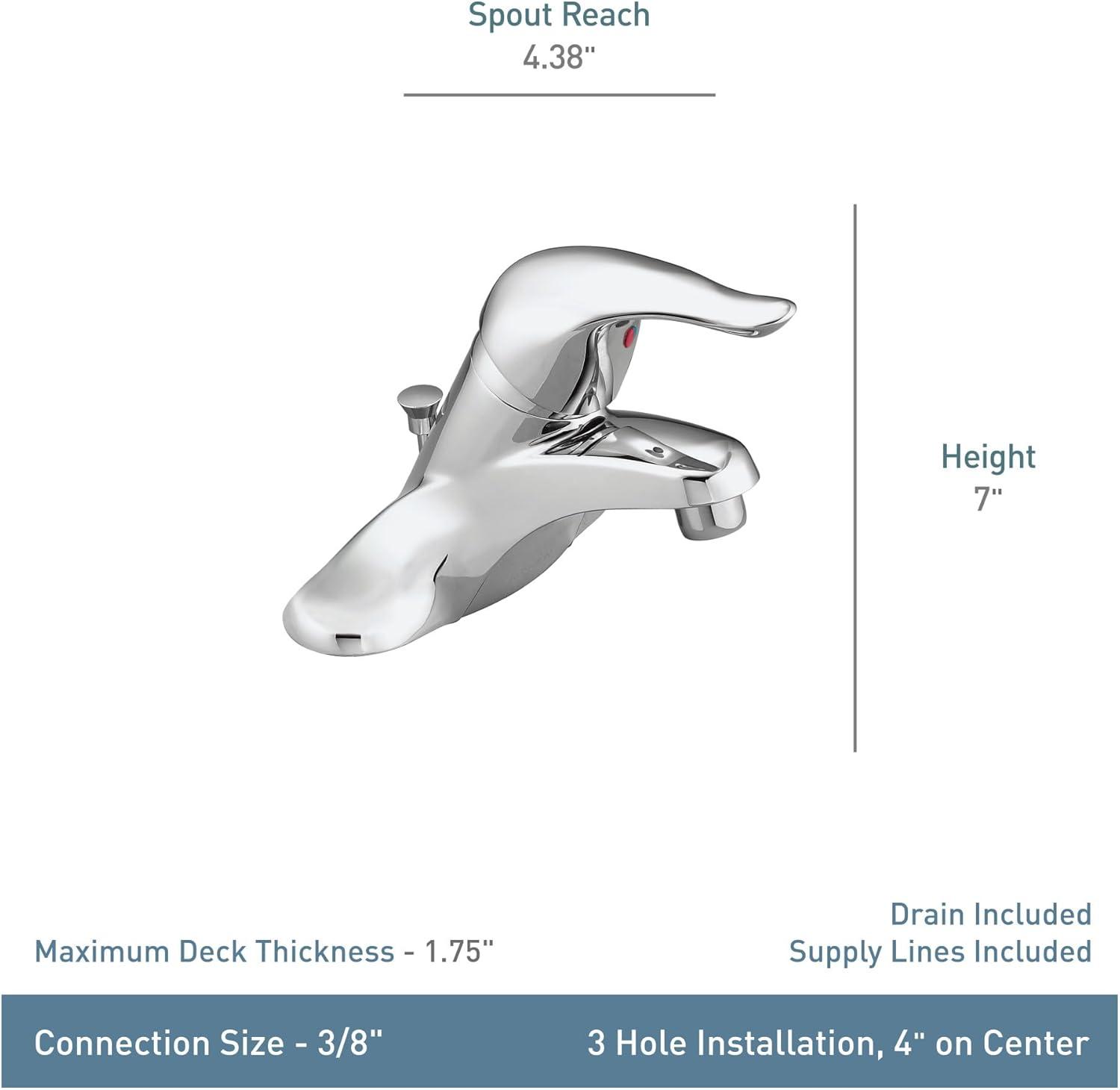 Moen L4625 Single Handle Centerset Bathroom Faucet From The Chateau Collection (Valve