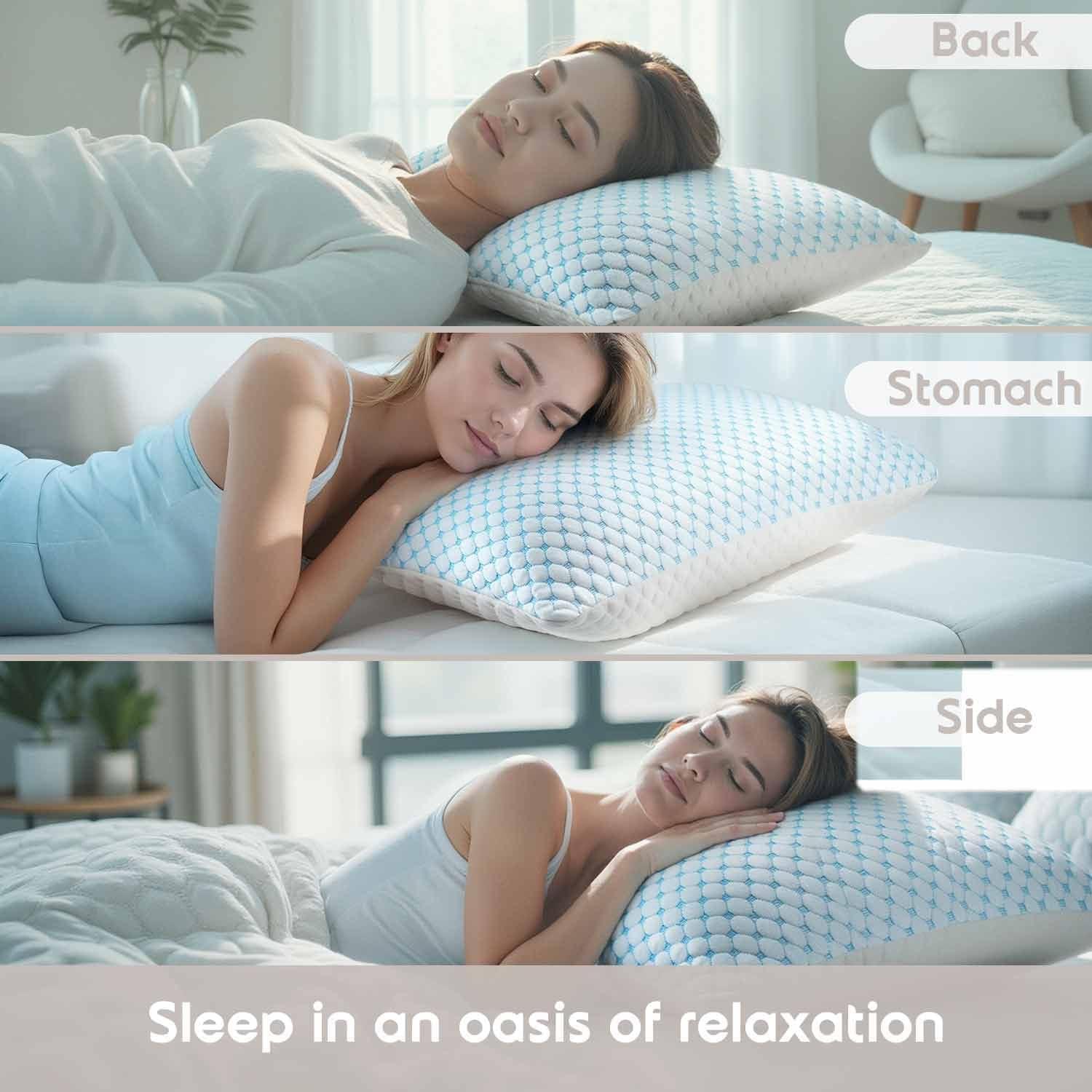 Nestl King Size Adjustable Colling Gel Pillow - 2 Pack