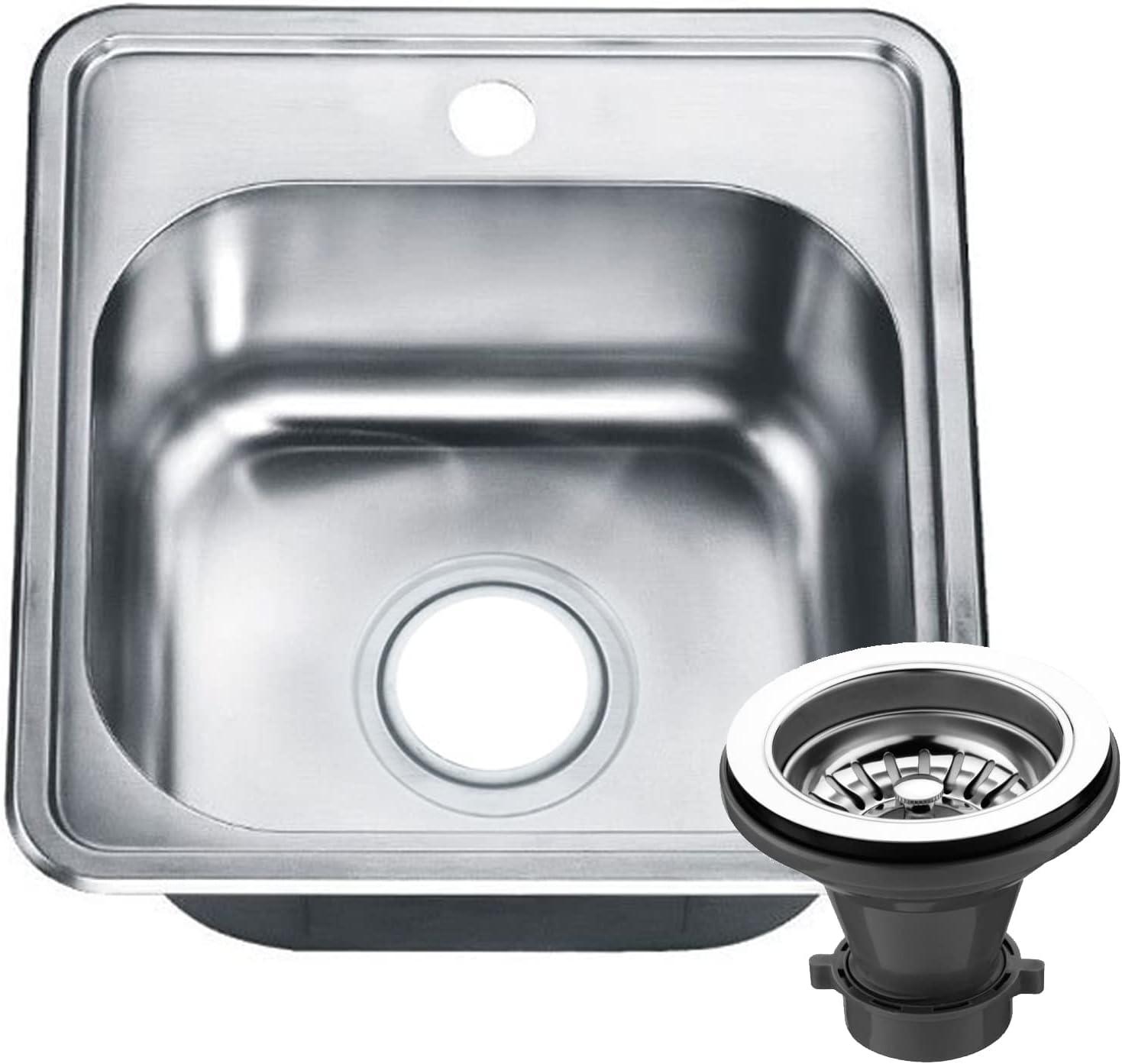 Craftsmen Series 15'' L Drop-In Stainless Steel Kitchen Sink