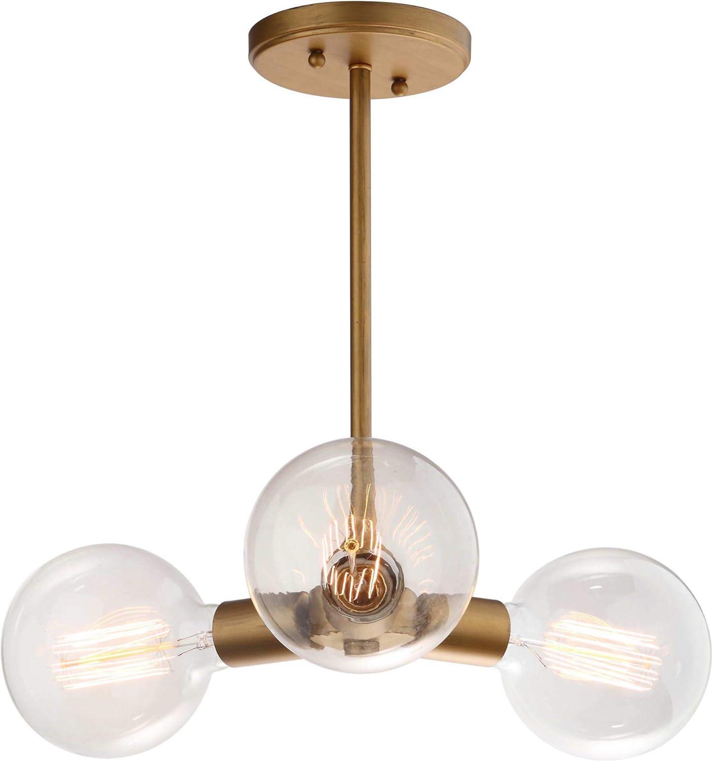 Harkin 3 Light 18 Inch Dia Adjustable Pendant - Gold - Safavieh.