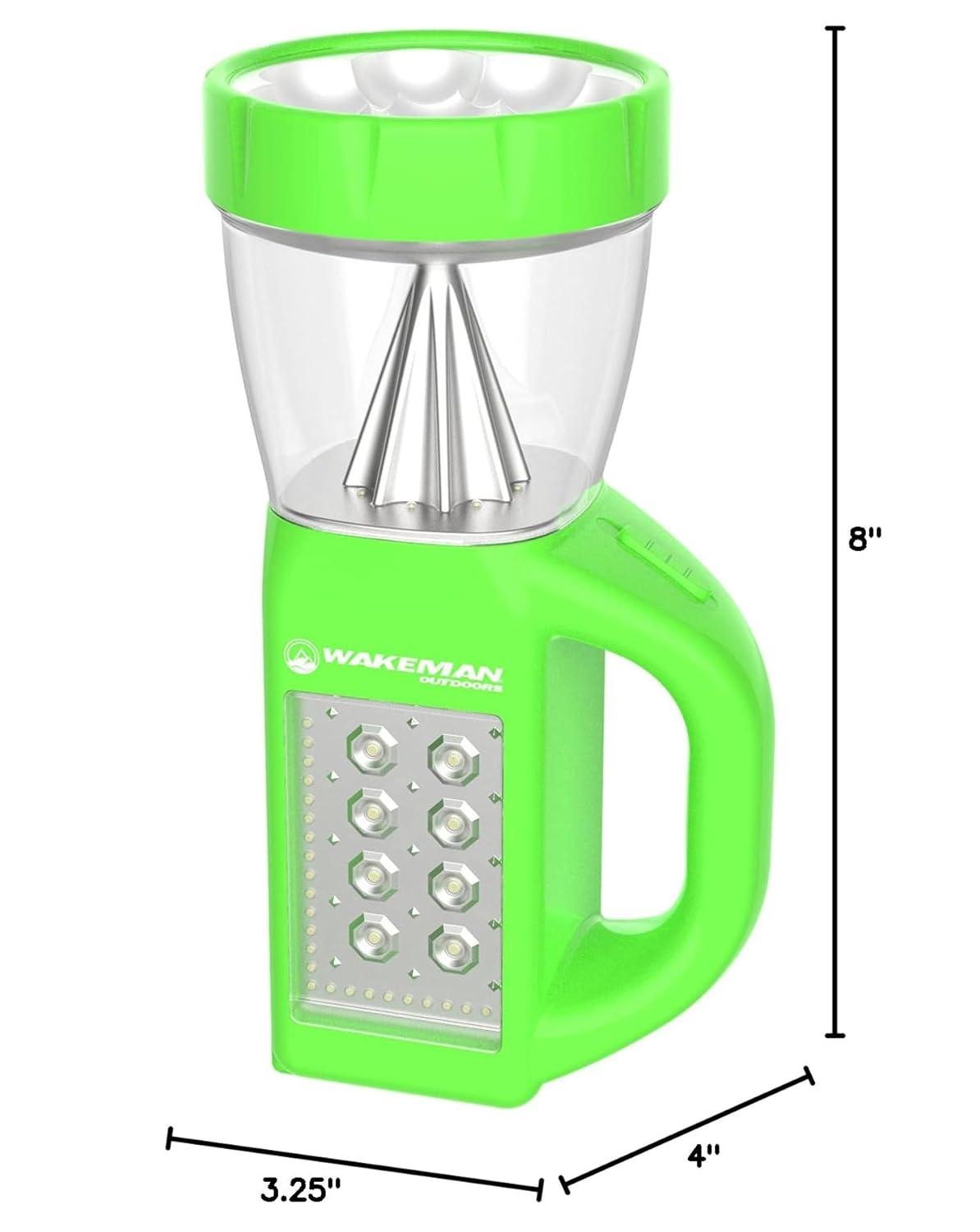 3-in-1 LED Lantern - Compact, Lightweight Camping Light, Flashlight, and Panel Illumination for Reading and Emergencies by Wakeman Outdoors (Purple)