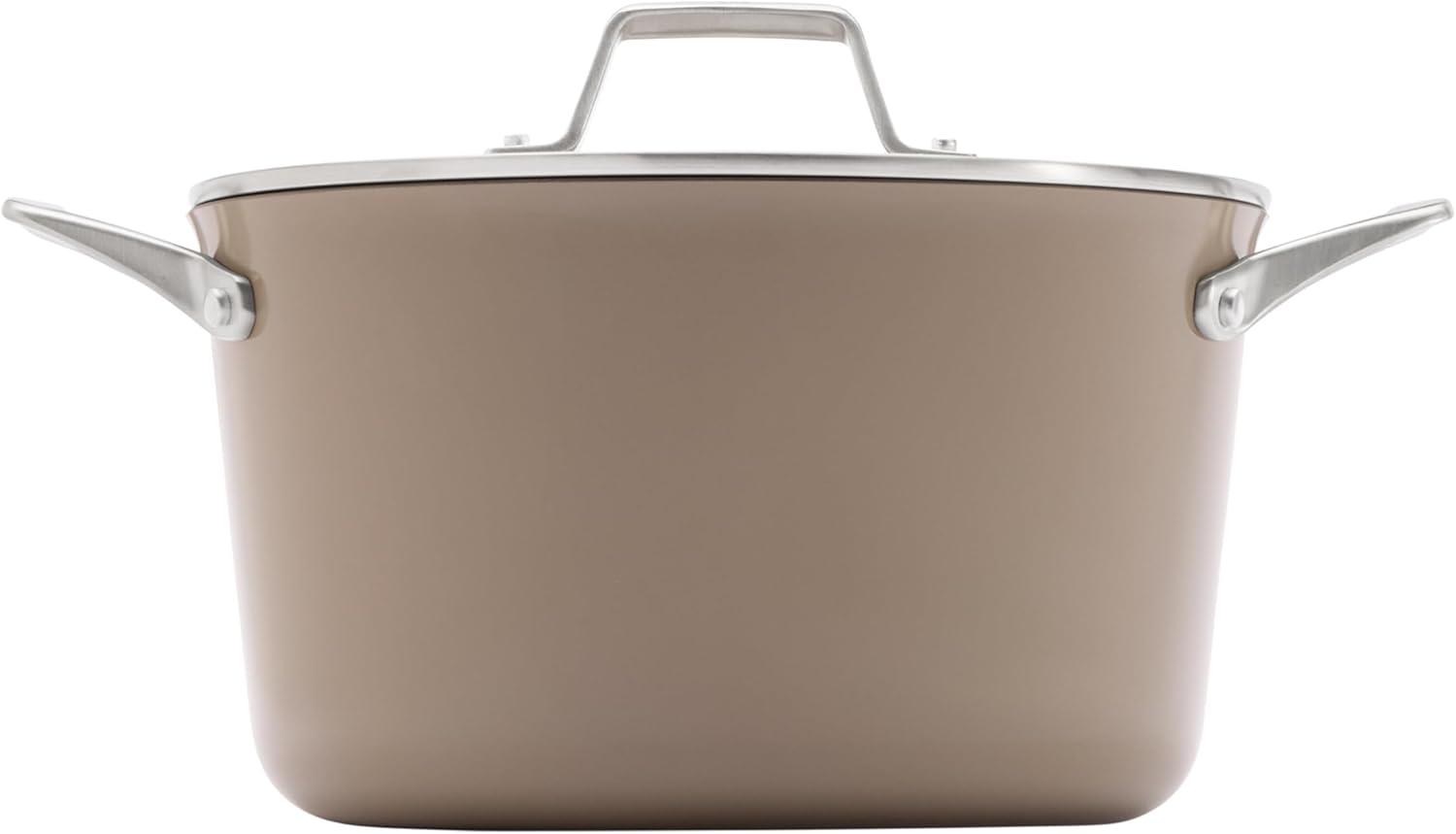 Calphalon Calphalon  Premier Ceramic Nonstick 7-Qt. Dutch Oven with Lid, Mushroom Gray