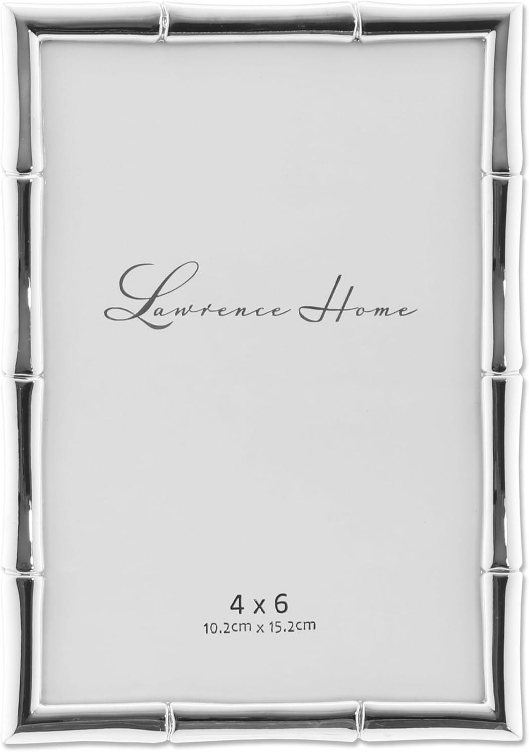 Lawrence Frames 710146 Silver Metal Bamboo 4x6 Picture Frame