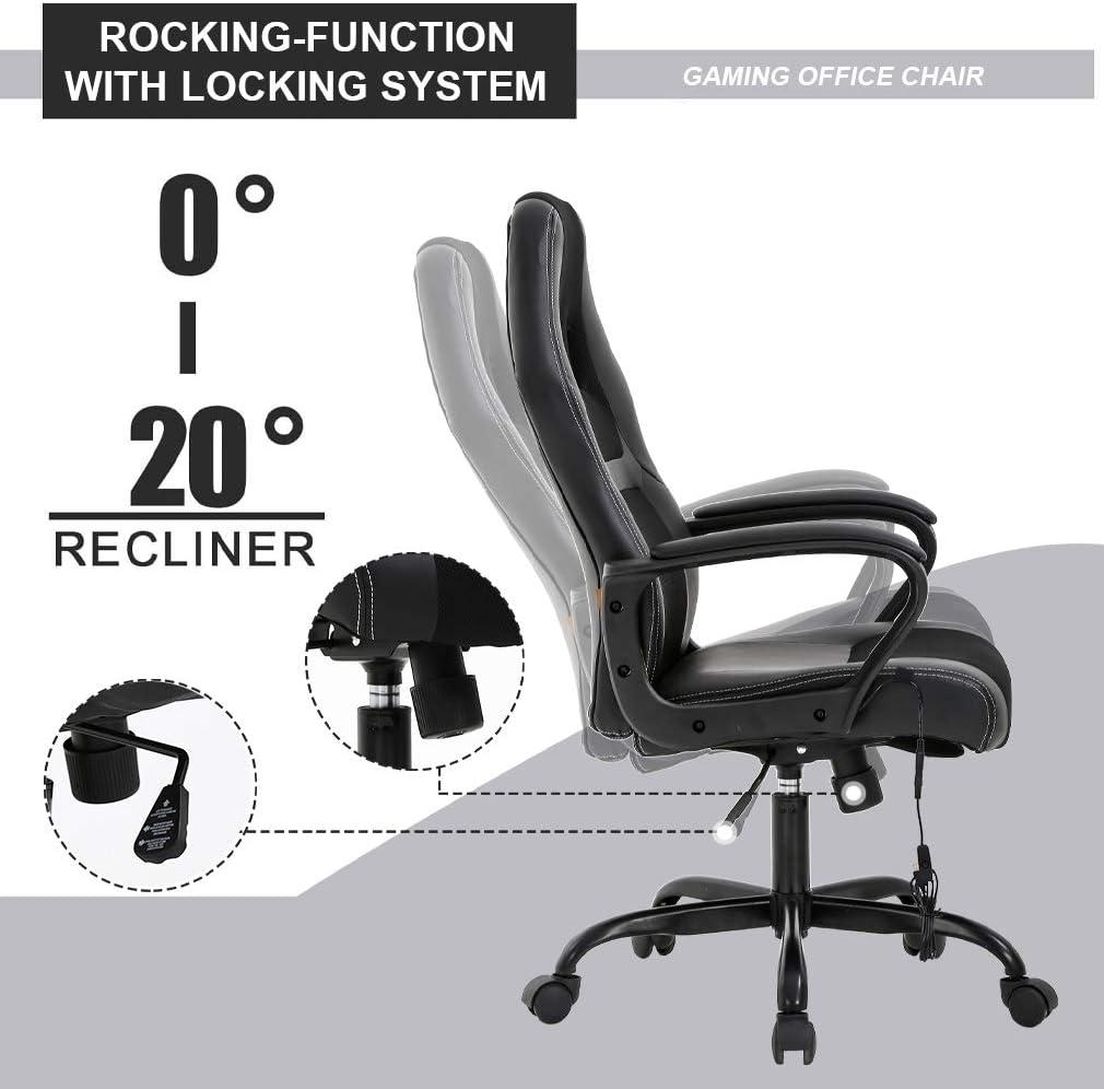 FDW Racing Gaming Chair Home Office Chair Ergonomic Desk Chair Massage PU Leather Computer Chair with Lumbar Support Headrest Armrest ,Camo