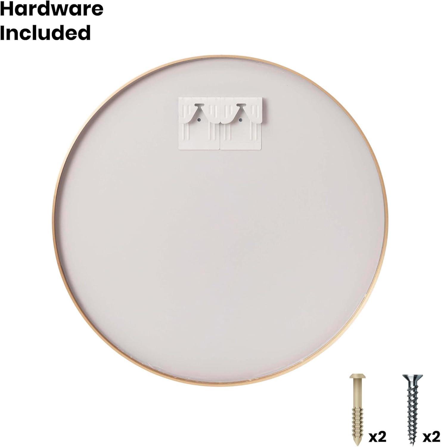 Flash Furniture Modern Round  Wall Mounted Mirror, Gold