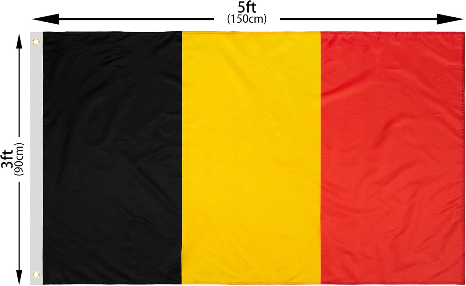 3X5 BELGIUM FLAG BELGIAN FLAGS EUROPEAN NEW EU 100D