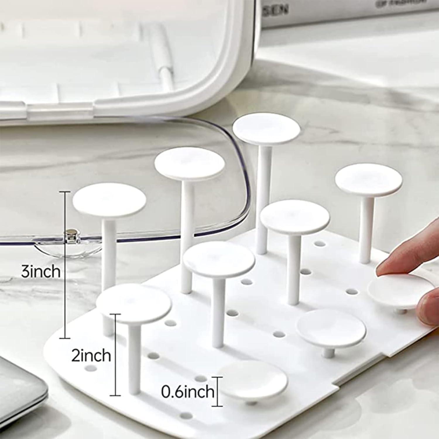 Aippl Display case for Figures with Light Adjustable Display Stand Clear Acrylic Display Box with Door Dust and Moisture Proof Suitable for Lego Collectibles Action Figures Pop Mart