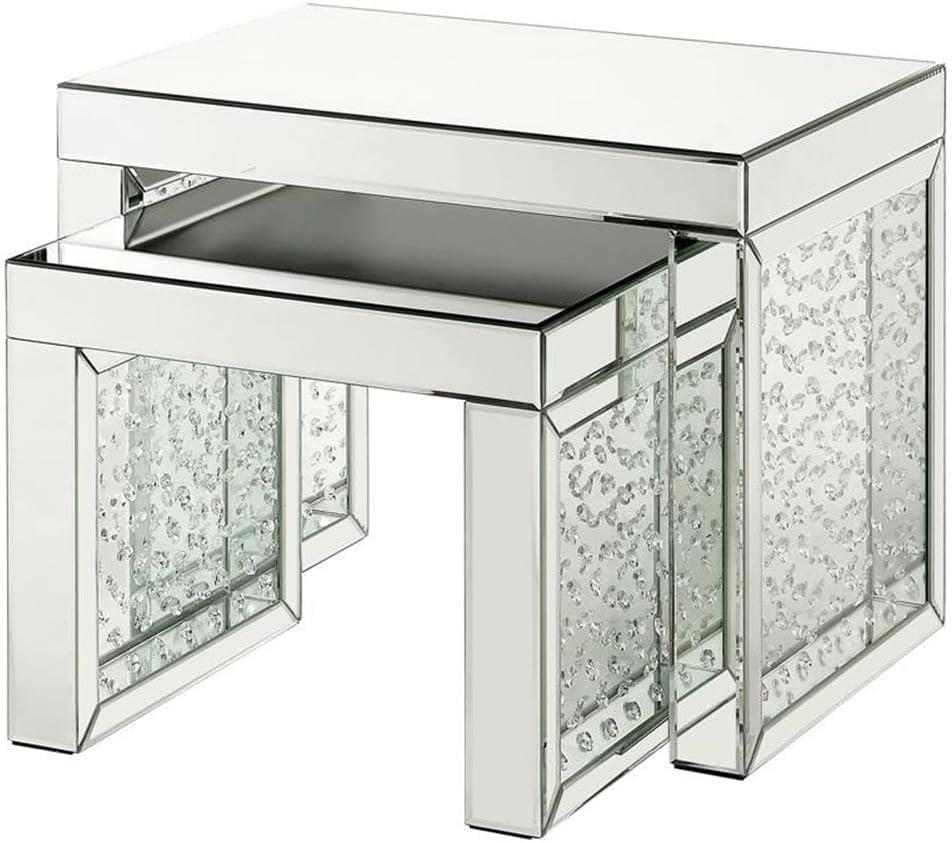 ACME Nysa Rectangular Accent Table in Mirrored