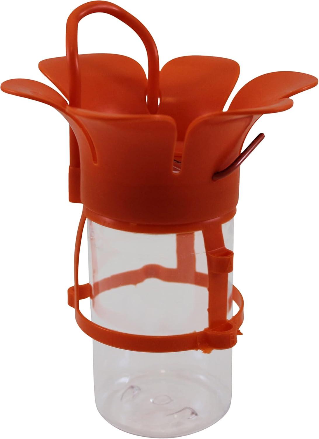 Orange Flower Blossom Hanging Jelly Bird Feeder