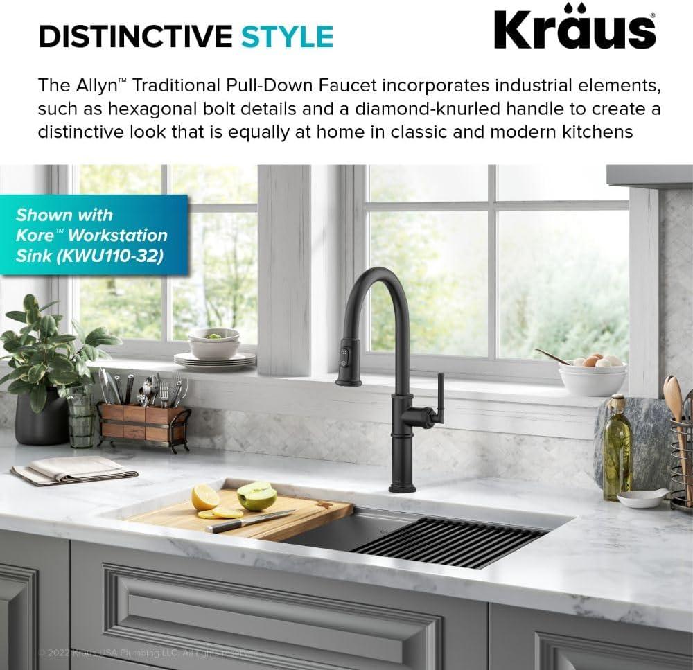 KRAUS Allyn Pull-Down Single Handle Kitchen Faucet