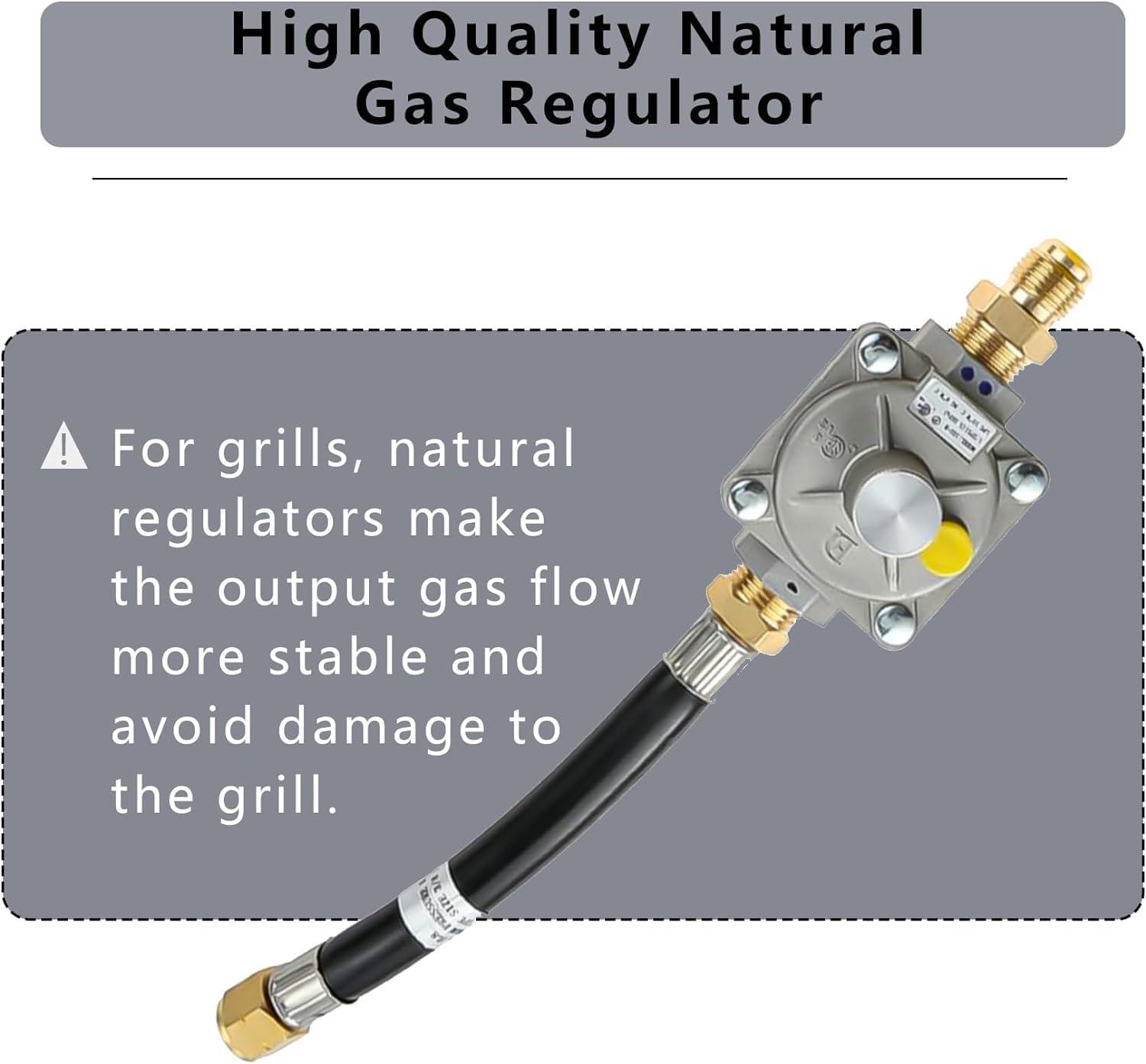 Propane to Natural Gas Conversion Kit Fit for Weber Genesis II 330/335 with NG Regulator, Orifice Kit, and 10' Grill Hose - Convert Your Grill from LP to Natural Gas with an Easy Install!