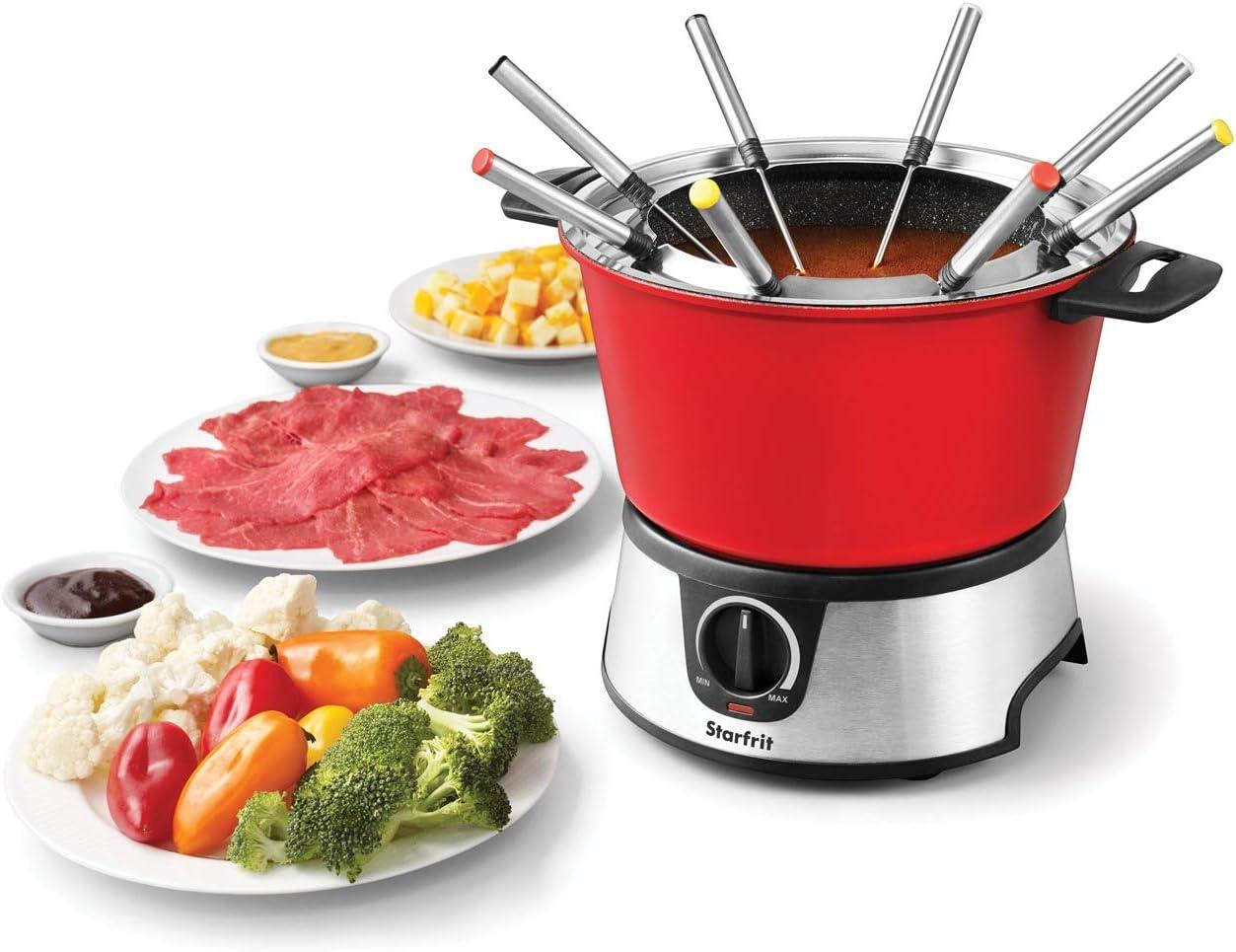 Starfrit The Rock Electric Fondue Set, Red