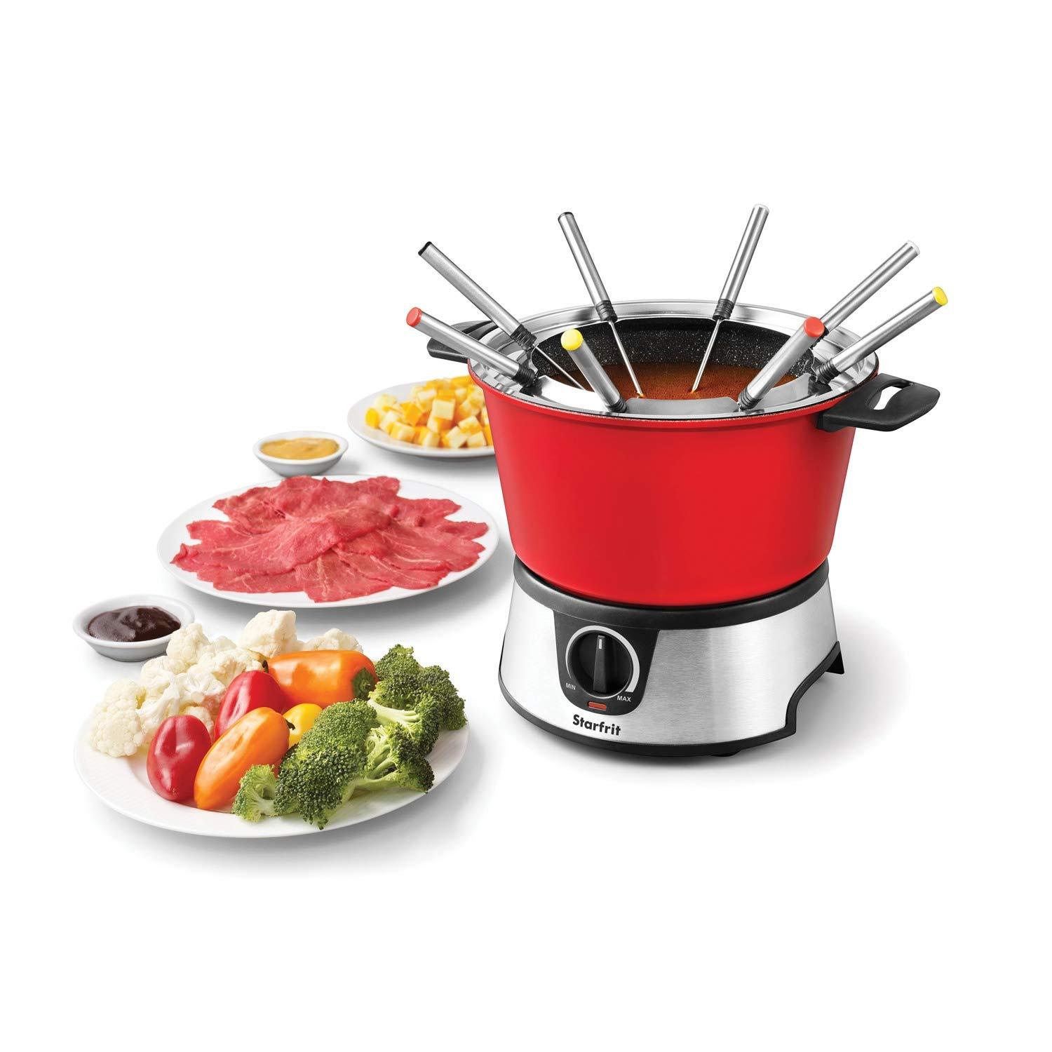 Starfrit The Rock Electric Fondue Set, Red