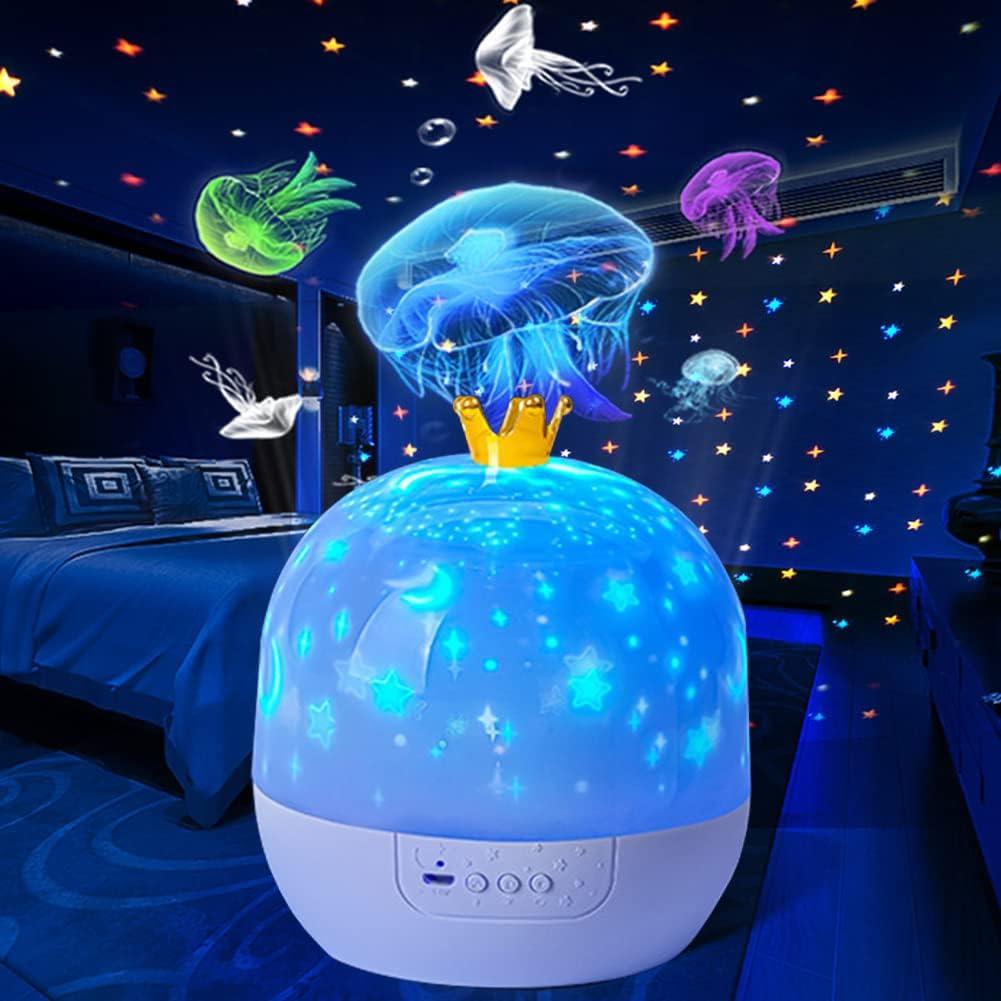 Ocean Galaxy Star Projector Night Light with 6 Films