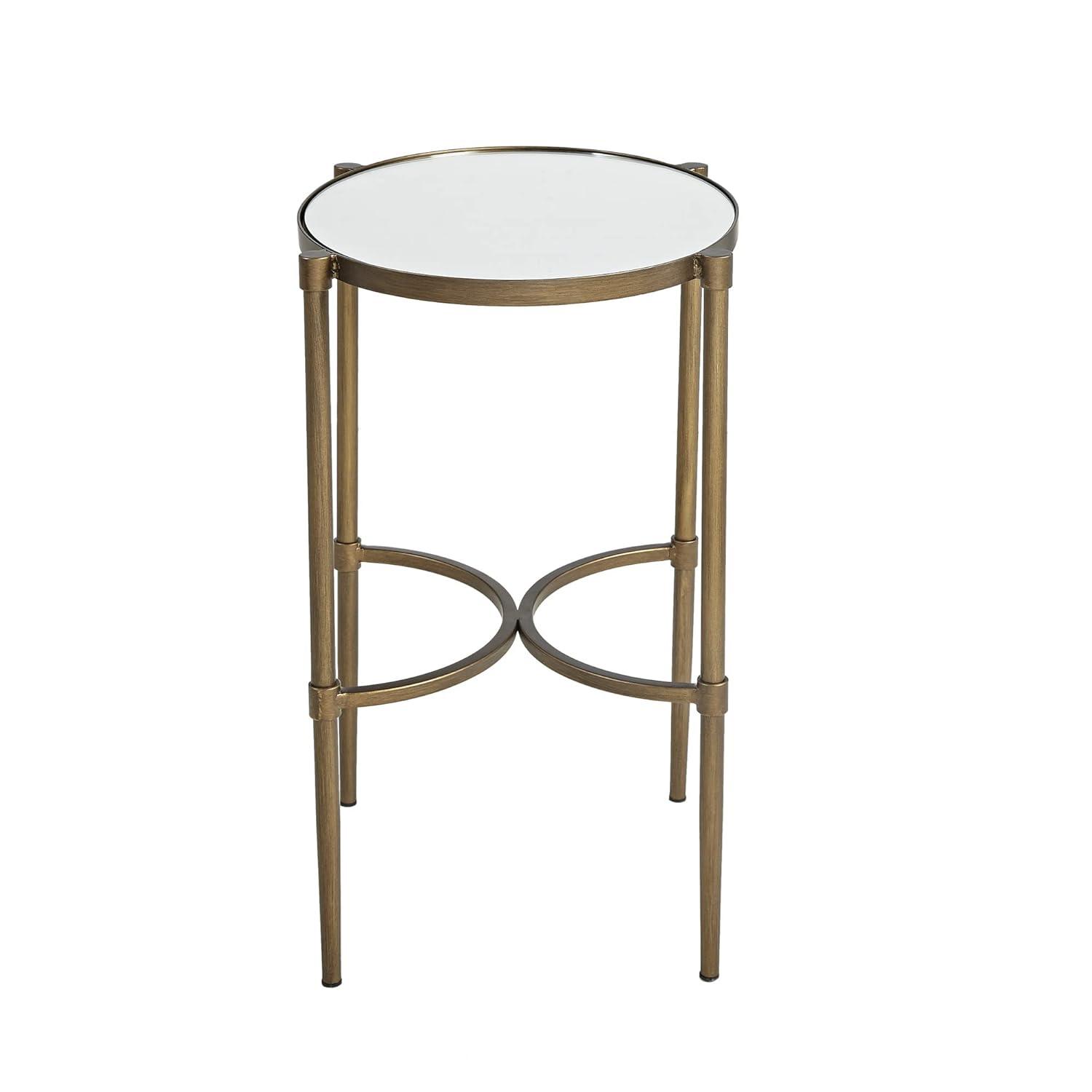 Martha Stewart Martha Stewart Lia Mirrored Top Oval Accent Table