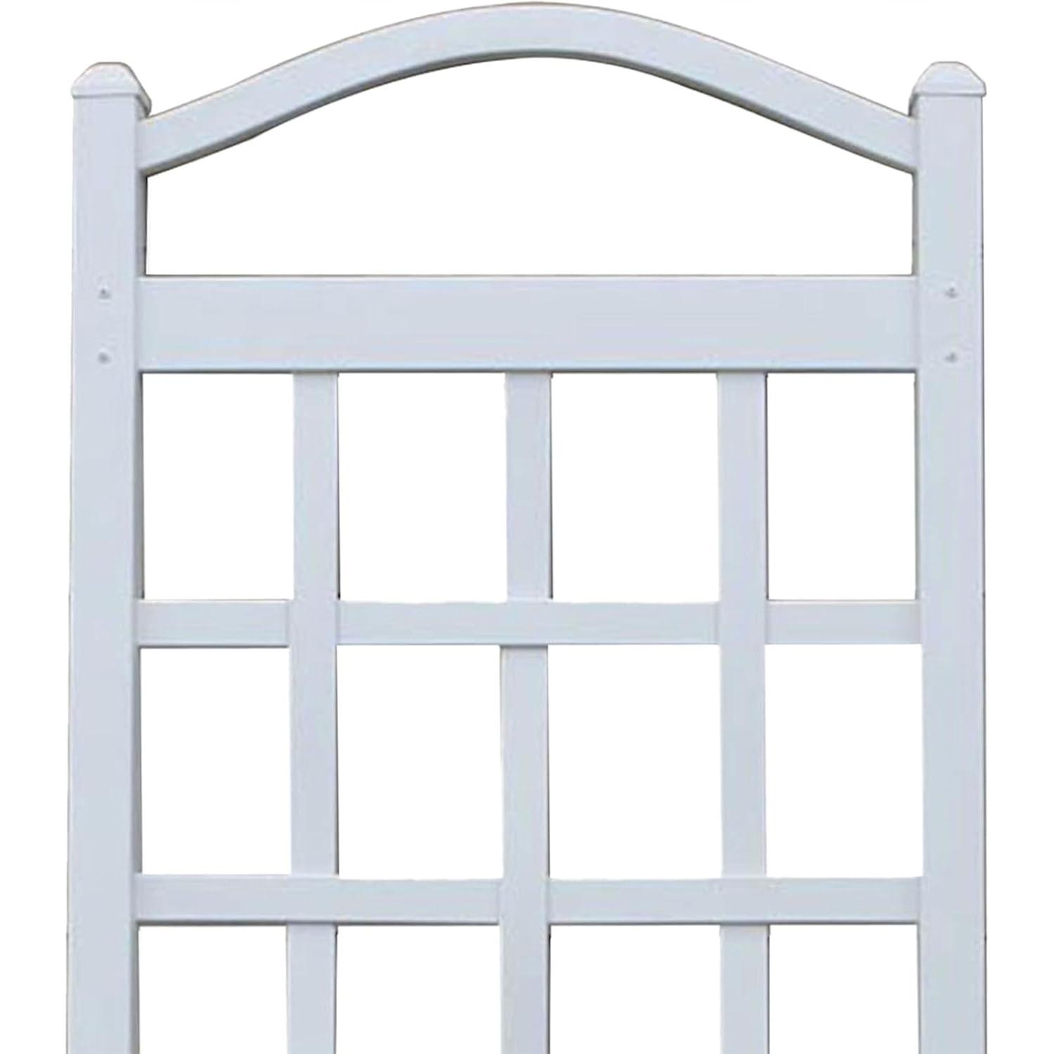 Dura-Trel Inc Dura-Trel Cambridge 28 x 75 Inch PVC Vinyl Outdoor Garden Patio Trellis