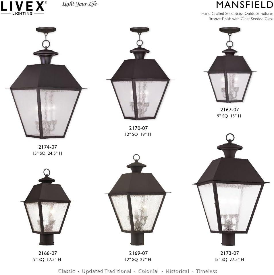 Livex Lighting Mansfield 2 - Light Wall Light in  Black