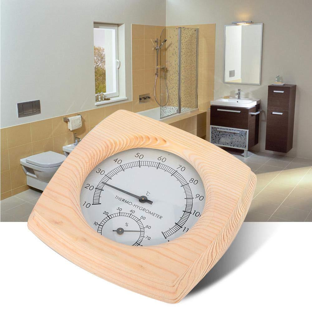 Sauna Room Wooden Thermometer Digital Thermometer Hygrometer Humidity Gauge for Steam Room Indoor Temperature Meter