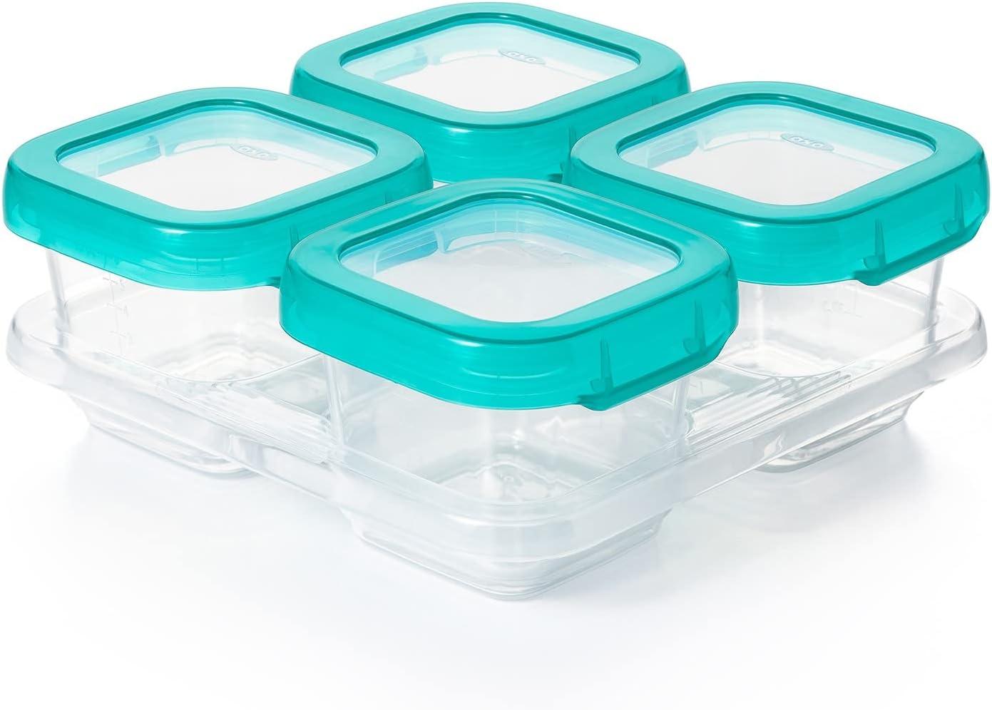 OXO Tot Baby Blocks Freezer Storage Containers (6 Oz.) - Teal