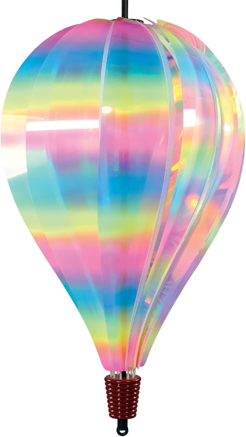 Striped Iridescent 10-panel Hot Air Balloon Spinner