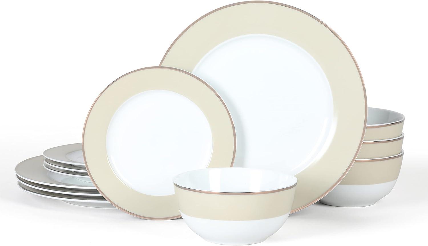 Martha Stewart Gracie Lane Ceramic Dinnerware Set - Service for 4