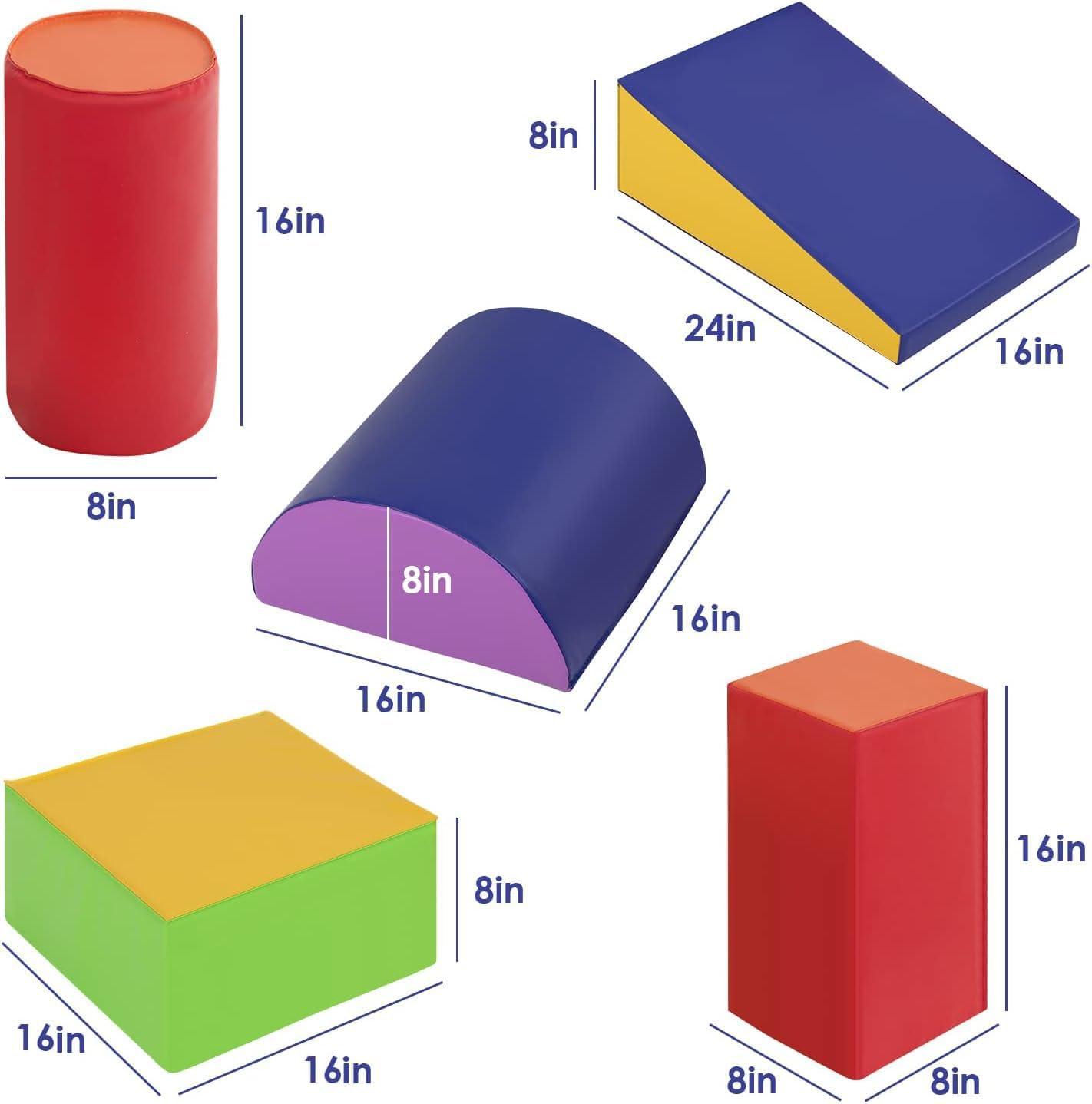 FDW Climbing Toys Soft Play Climbing 5-Piece for Toddlers and Kids, CM