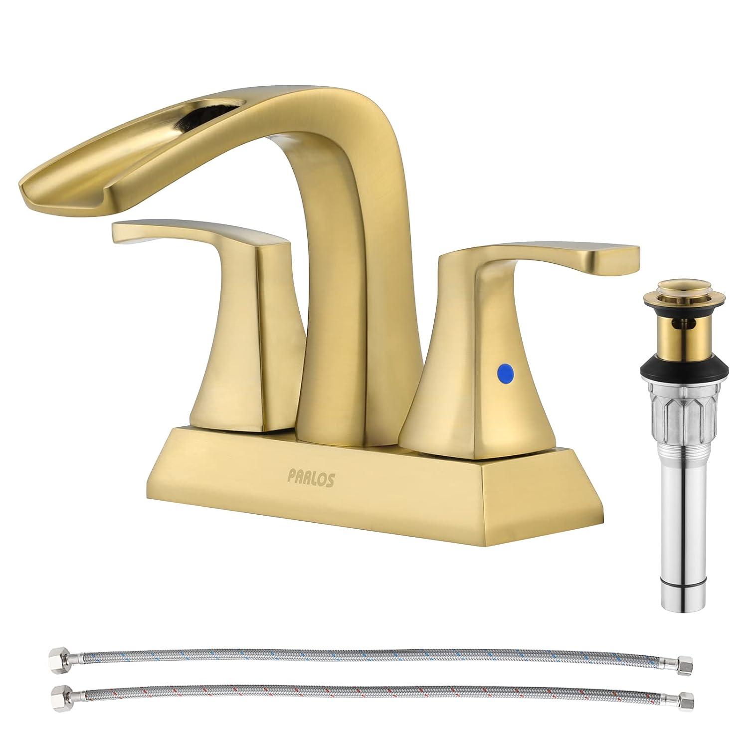 Doris Waterfall Centerset 2-handle Bathroom Faucet with Drain Assembly