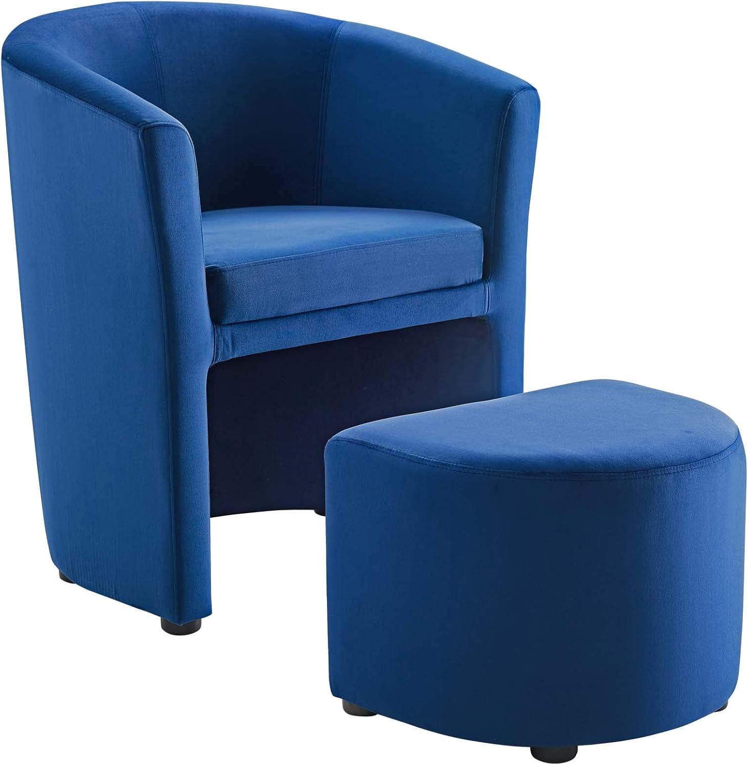 Divulge Performance Velvet Arm Chair and Ottoman Set by Modway