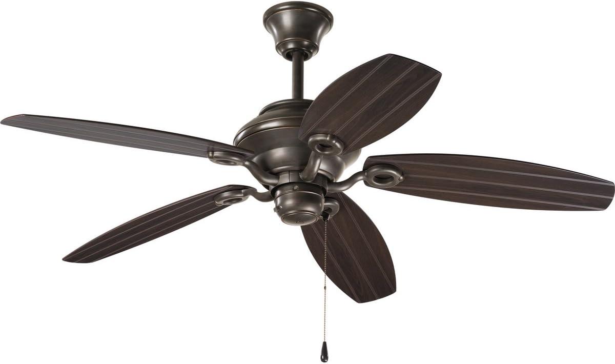 Antique Bronze 54'' Dual Head 5-Blade Ceiling Fan