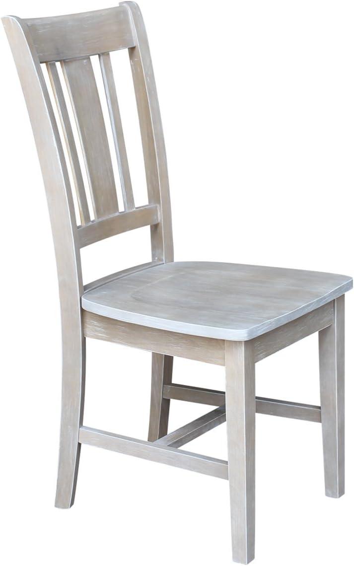 San Remo Slatback Side Chair in Washed Gray Taupe