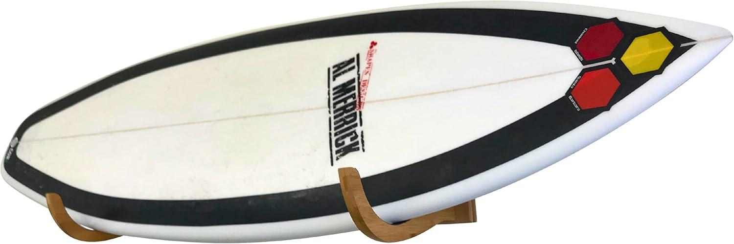 Bamboo Wall-Mounted Surfboard Display Rack
