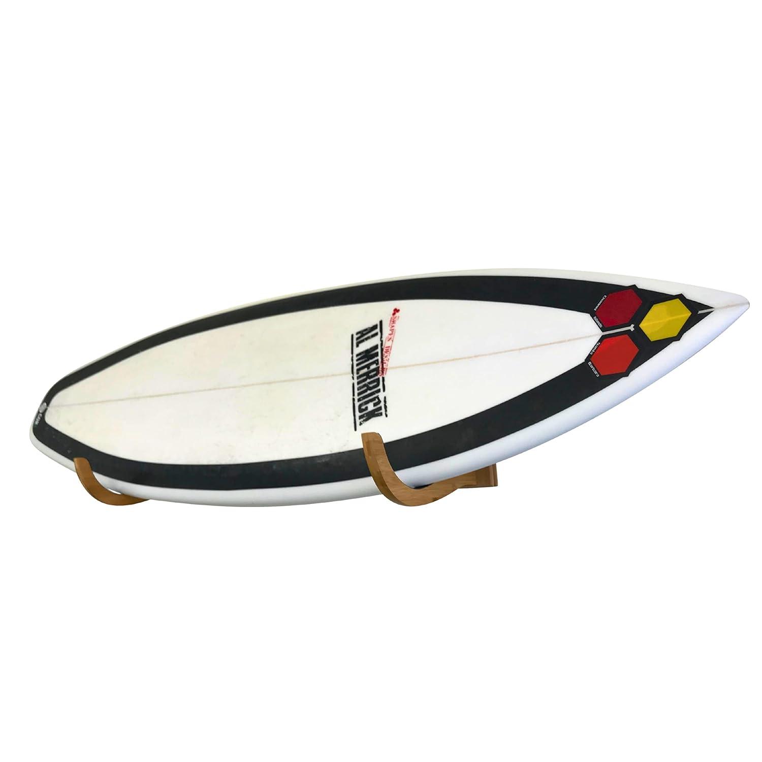 Bamboo Wall-Mounted Surfboard Display Rack