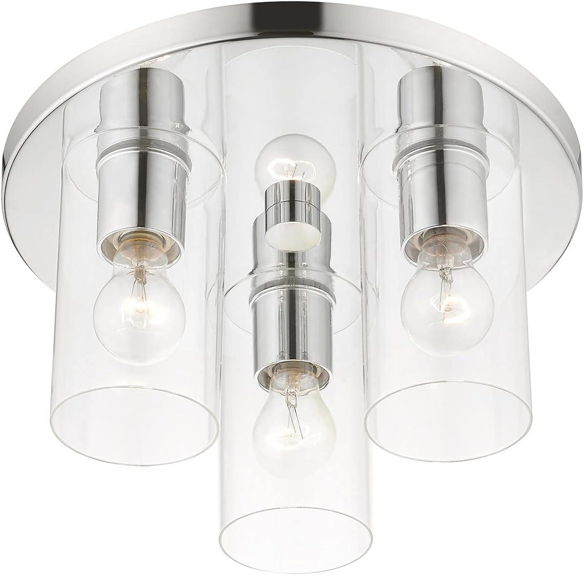 Livex Lighting Zurich 3 - Light Flush Mount in  Polished Chrome