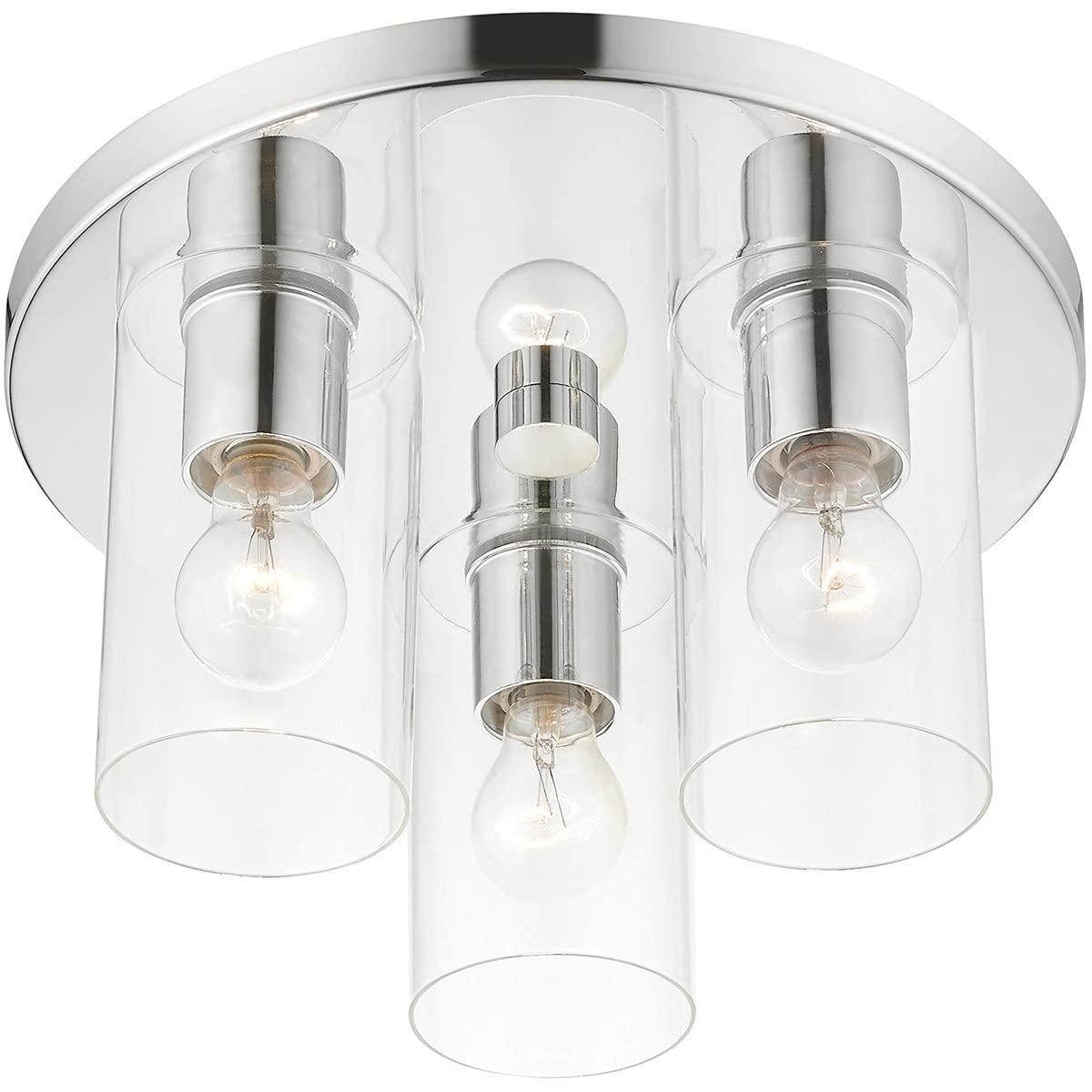Livex Lighting Zurich 3 - Light Flush Mount in  Polished Chrome