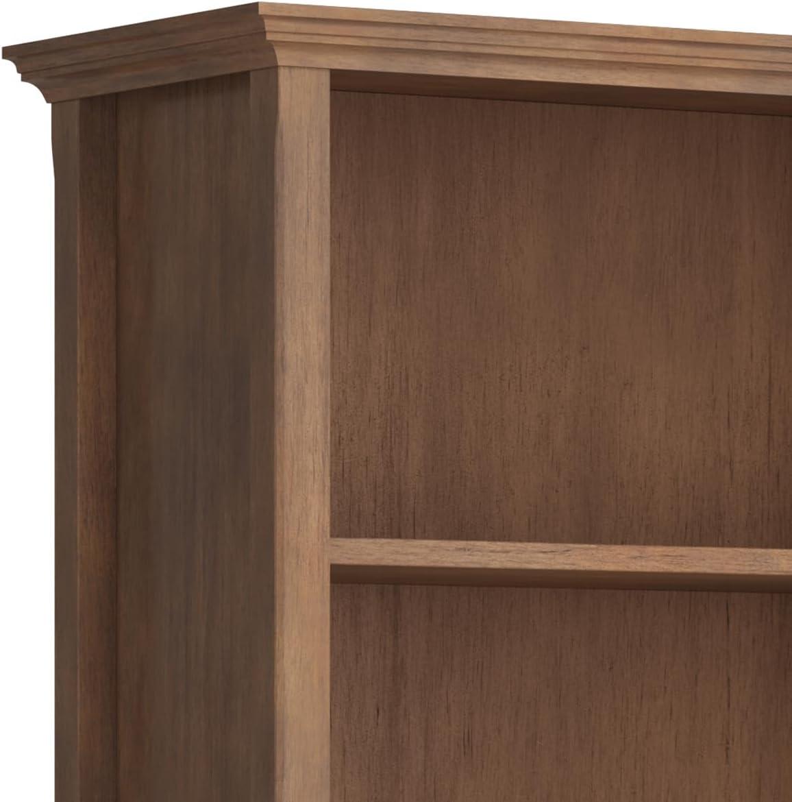 Simpli Home Amherst 30"W Solid Wood 5 Shelf Bookcase with Adjustable Shelves & Reviews | Wayfair