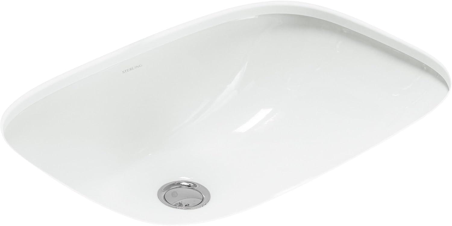 Stinson Vitreous China Rectangular Undermount Bathroom Sink with Overflow