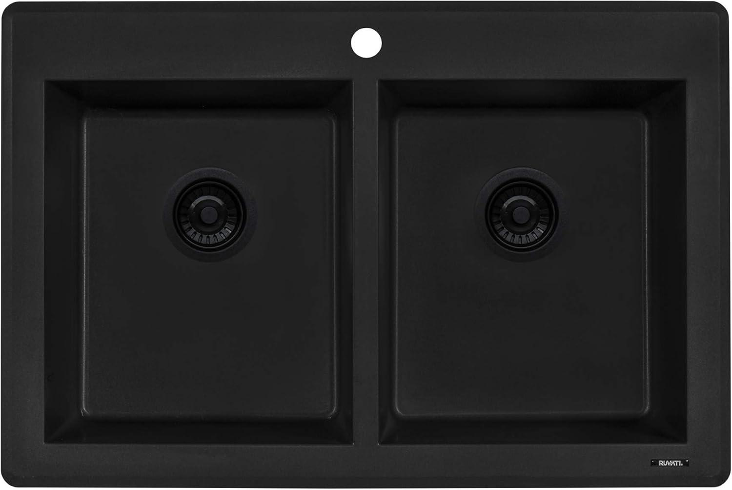 Ruvati 33 x 22 inch epiGranite Top-Mount Granite Composite Kitchen Sink