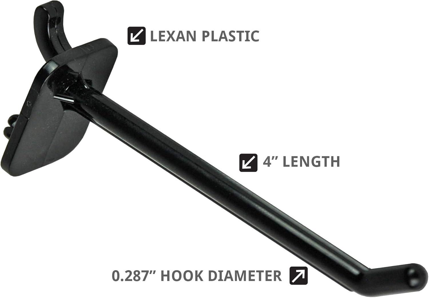 4" Locking Hook: 0.287" Diameter, 50-Pack
